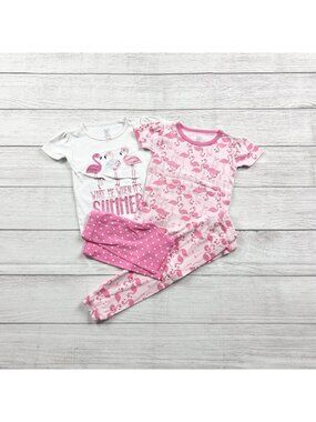 Just One You Carter’s Toddler 4 Piece Flamingo Pajama Set Girls 12-18 Months